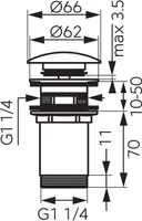 VALAMU ÄRAVOOLUPESA FERRO CLICK-CLACK ÜLEJ. 1 1/4" KULDNE