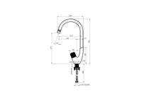 KÖÖGISEGISTI RUBINETA SWAN-33 LÜLITIGA KROOM