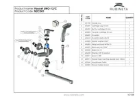 VANNI- JA DUŠISEGISTI RUBINETA UNO-12/C DUŠIKOMPL. KROOM