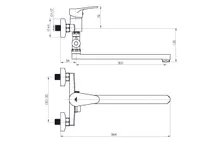 VANNI- JA DUŠISEGISTI RUBINETA LUKA-12/C DUŠIKOMPL. KROOM