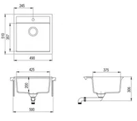 VALAMU JA SEGISTI KOMPLEKT AQUASANITA SQT100W+5523E2 GRANIIT MUST