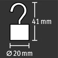 MAGNET FIX-O-MOLL NEODÜÜM KONKS 20X41MM 2TK