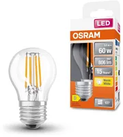 LED LAMP OSRAM 5,5W P45 E27 806LM 2700K CLASSIC FIL.