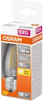 LED LAMP OSRAM 4W B35 E27 470LM 2700K CLASSIC FIL.