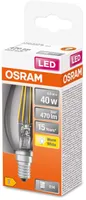 LED LAMP OSRAM 4W B35 E14 470LM 2700K CLASSIC FIL.