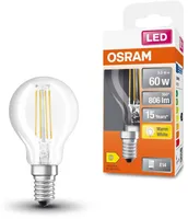 LED LAMP OSRAM 5,5W P45 E14 806LM 2700K CLASSIC FIL.