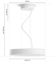 LAELAMP PHILIPS HUE ENRAVE 33,5W 4300LM 2200-6500K HUE VALGE