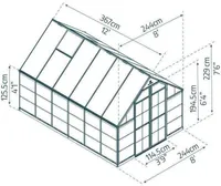 KASVUHOONE BALANCE 8,9M² HALL