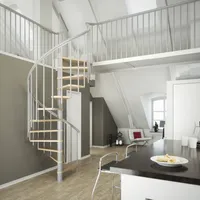 KEERDTREPP DOLLE GALGARY Ø120CM LISA BALUSTRAATIDEGA HÕBE/PÖÖK