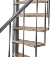 KEERDTREPP DOLLE GALGARY Ø120CM LISA BALUSTRAATIDEGA HÕBE/PÖÖK