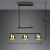 LAELAMP TRIO FLETCHER 3XE14 MUST/MESSING