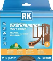 AKNA- JA UKSETIHEND RK EPDM MEDIUM P-PROFIIL PRUUN 25M