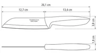 NUGA TRAMONTINA SANTOKU PLENUS 12,7CM (5")