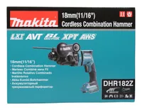AKUPUURVASAR MAKITA DHR182Z, 18V SDS-PLUS AVT, ILMA AKUDE JA LAADIJATA