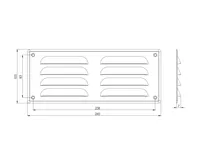 VENTILATSIOONIREST EUROPLAST 260X105MM ANTRATSIIT MR14105A