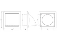 VENTILATSIOONIREST EUROPLAST PLAST 190X190MM 100MM KLAPIGA ANTR