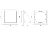 VENTILATSIOONIREST EUROPLAST PLAST 190X190MM 150MM KLAPIGA ANTR