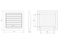 VENTILATSIOONIREST EUROPLAST PLAST 148X153MM REG. ANTR. N10RA