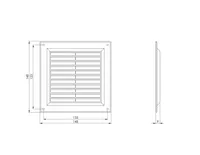 VENTILATSIOONIREST EUROPLAST PLAST 150X150MM MUST VR1515M