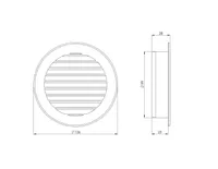 VENTILATSIOONIREST EUROPLAST PLAST 100MM MUST