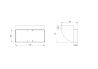 PÕLV EUROPLAST PLAST VERTIKAALNE 220X90MM 90° KLV29-90