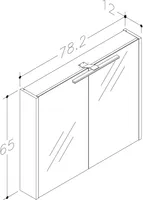 PEEGELKAPP RB BATHROOM URBAN 80 VALGUSTIGA HALL KAŠMIIR