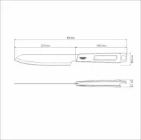 LIHANUGA TRAMONTINA 8" CHURRASCO BLACK
