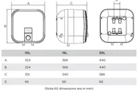 BOILER MIDEA SALUTE VI 15 VALAMU ALLA 15L 2000W