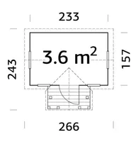 MÄNGUMAJA PALMAKO JENNIE 3,6M²