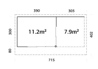 AIAMAJA PALMAKO ANDREA 11,2+7,9M² SLIDE PLUS