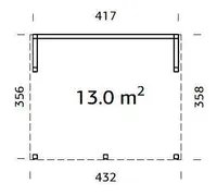 PAVILJON PALMAKO NOVA 13,0M² KIT