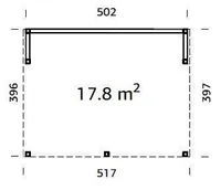 PAVILJON PALMAKO NOVA 17,8M² KIT