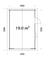 GARAAŽ PALMAKO IRENE/ROGER 19,0M² KIT
