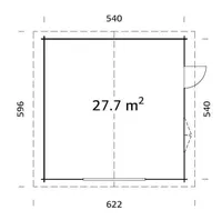 GARAAŽ PALMAKO ROGER 27,7M² KIT