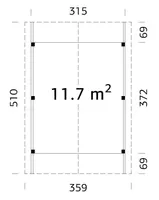 AUTOVARJUALUNE PALMAKO ROBERT 11,7M²