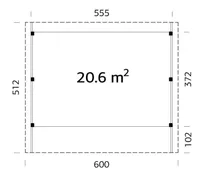AUTOVARJUALUNE PALMAKO KARL 20,6M²