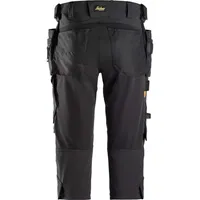 TÖÖPÜKSID SNICKERS ALLROUNDWORK STRECH 3/4 RIPPTASKUTEGA, MUST 52