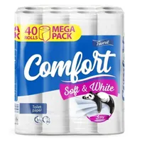 TUALETTPABER FAVORIT WHITE 3-KIHILINE 40 RULLI