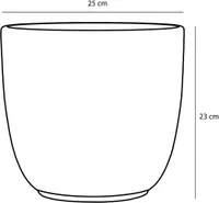 ÜMBRISPOTT MICA TUSCA MATT VALGE 23X25CM