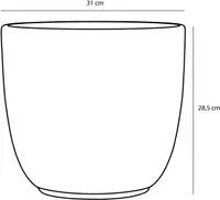ÜMBRISPOTT MICA TUSCA MATT VALGE 28,5X31CM