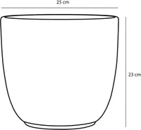 ÜMBRISPOTT MICA TUSCA MATT MUST 23X25CM