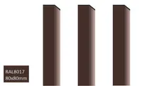 NELIKANT AIAPOST 80X80X2500MM/1,5MM PRUUN RAL8017