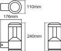 VÄLISVALGUSTI POST LEDVANCE MODERN 12W