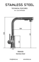 KÖÖGISEGISTI AQUALINE STEEL L KÄSIDUŠIGA, VIIMISTLUS HARJATUD