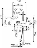 KÖÖGISEGISTI FERRO CONYA VÄLJATÕMMATAVA TILAGA, KROOM