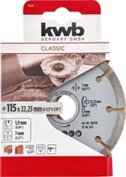 TEEMANTLÕIKEKETAS KWB, SEGMENT 115MM