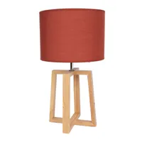 LAUALAMP WOODEN H44,5CM PUNANE