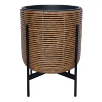 LILLEPOTT WICKER ALUSEGA 38X38XH49CM PRUUN