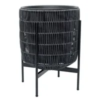 LILLEPOTT WICKER ALUSEGA 38X38XH49CM MUST