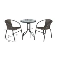 RÕDUKOMPLEKT BISTRO, LAUD JA 2 TOOLI